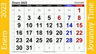 Calendario  Enero 2023 [upl. by Ardnic]