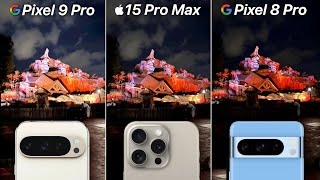 Google Pixel 9 Pro VS iPhone 15 Pro Max VS Google Pixel 8 Pro Camera Test Comparison [upl. by Nalla544]