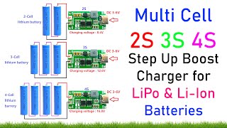 How to Use and Connect Multi Cell 2S 3S 4S Step Up Boost Charger for LiPo amp LiIon Batteries [upl. by Romina]