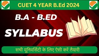 ITEP BA BEd Syllabus 2024  CUET BA BEd Syllabus 2024  4 Year BEd  ITEP  CUET 2024  BA BEd [upl. by Ardnikat]