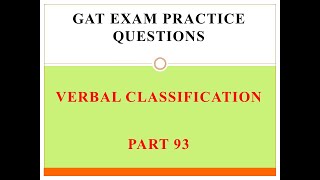 GAT Exam Practice Question Part 93 [upl. by Nyvlem63]