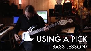 How to Use a Bass Guitar Pick  Picking Technique Lesson for Bassists [upl. by Air]