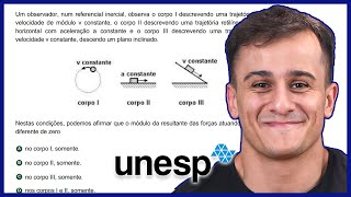 UNESP  Um observador num referencial inercial observa o corpo I descrevendo uma trajetória [upl. by Irvine]