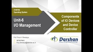 601  Components of IO Devices and Device Controller [upl. by Chasse]