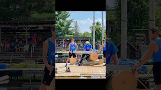 Crosscut sawing at the 2024 Lumberjack World Championships [upl. by Aldin]