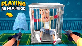 PLAYING AS THE NEIGHBOR BUT I WENT TOO FAR Part 14  Hello Neighbor Gameplay Mods [upl. by Rowney]