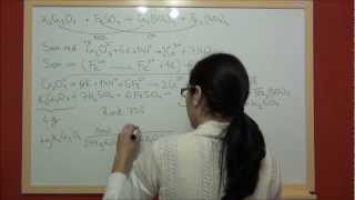 QUIMICA REDOX E26 Cálculos estequiométricos dicromato y sulfato ferroso con RENDIMIENTO [upl. by Ahsar]