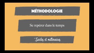 Méthodologie  Se repérer dans le temps  Siècles et millénaires [upl. by Arobed]