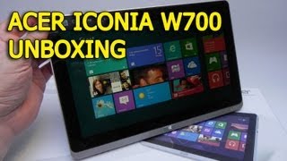 Acer Iconia W700 Unboxing Windows 8 Pro Intel Core i5 Tablet  TabletNewscom [upl. by Amalburga]