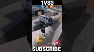 1VS3 😱CLUTCH 😱SQUAD VS SQUAD💝 with🥰 USP GAN GAMEPLAY 💖freefire shorts shots [upl. by Matthia589]