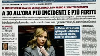 Rassegna stampa 25 GENNAIO 2024 Quotidiani nazionali italiani Prime pagine dei giornali di oggi [upl. by Orsa]