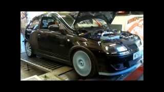 Vauxhall Corsa C Z20LET  Stage 35 300bhp amp 318 ftlbs  Charity Rolling Road Day  Dynodaze [upl. by Airitak]