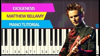 Matthew Bellamy  Exogenesis Symphony Part 3 piano acoustic synthesia tutorial [upl. by Retrop]