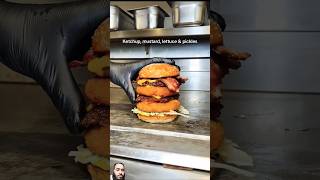 Beef patty bugar cooking chicken food burger cheesyburger recipe [upl. by Syl]