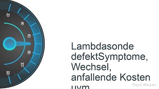 Lambdasonde defekt  Kosten » Symptome » Reparatur [upl. by Howland]