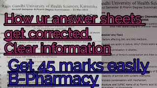 How ur BPHARMACY answer sheets get correctedScore 45 marks by following these tricks [upl. by Eimmat]