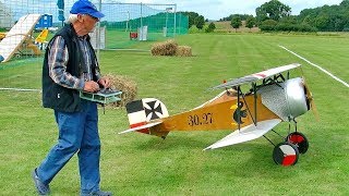 AVIATIK BERG 3027 RC SCALE MODEL OLDTIMER AIRPLANE FLIGHT DEMONSTRATION [upl. by Nywloc]