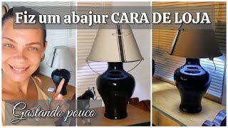 Como fazer abajur com CARA DE LOJA gastando pouco DIY  Farmhouse decorFaça você mesmo [upl. by Spielman991]