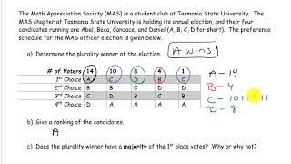 Plurality Method Example 1 [upl. by Allain521]