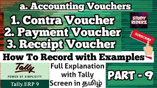 Accounting Vouchers  How to Record Contra Payment amp Receipt Voucher in Tally with Example Part 9 [upl. by Cyndie571]