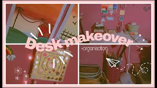 Aesthetic Indian Desk makeover  organization 🌷🌼  Minals study diaries 🌷 desk ytvideo study [upl. by Siuqaj116]