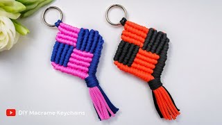 Super Easy Paracord Lanyard Keychain Tutorial  Macrame Paracord Key Chain [upl. by Aiden]