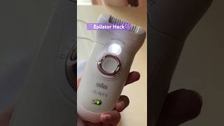 Epilator Hack to feel less pain skincare hairremoval braunsilkepil9 [upl. by Anerul]