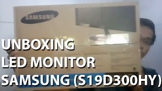 Unboxing LED Monitor Samsung S19D300HY [upl. by Lladnor]