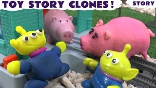 Play Doh Toy Story Alien And Ham Clone Story [upl. by Htbazile]