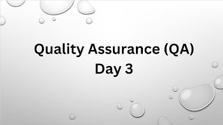 QA day 3  QA vs Qc vs Tester  tutorial qualityassurance QA [upl. by Kirima]