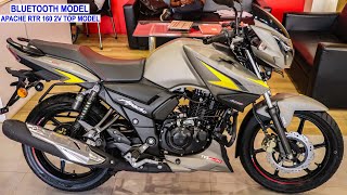 Finally 2023 New TVS Apache RTR 160 2V Bluetooth Detailed Review😱 Changes😍Grey Color👍Price amp Mileage [upl. by Katina]