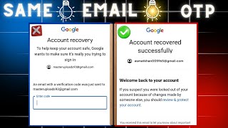 Gmail account recovery same email otp problem  google account recovery kaise kare  gmailrecovery [upl. by Aliahkim]