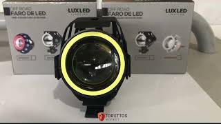 Transforme Sua Moto com o Farol de Milha Angel Eyes U7 LED 30W Iluminação Potente e Estilosa [upl. by Feetal]