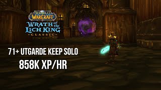 WotLK Utgarde Keep Solo 858k XPhr  71 Prot Paladin [upl. by Eenattirb]