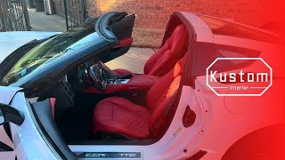 201419 Corvette C7 Kustom interior Custom Seat Upholstery Kit Installation kobyspurgin [upl. by Nnaegroeg299]