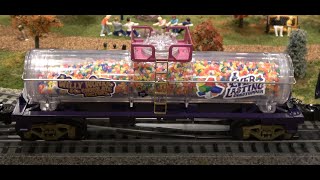 Willy Wonka Everlasting Gobstopper Tank Car  AddOn Car for the Lionel Willy Wonka Train Set [upl. by Astrea878]