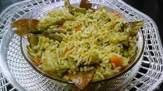 Vegetable Pulao  Mixed vegetable Palav  Veg Pulav recipe  Kannada recipes  Karnataka recipes [upl. by Yuzik]