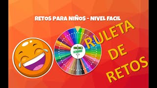 🟤 Ruleta de Retos Nivel  Fácil niños con supervisión de adultos responsables 🟤 [upl. by Mehs]