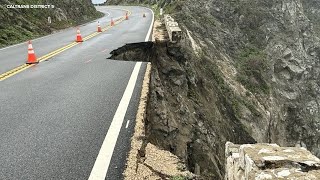 Witness describes navigating Big Sur area after road collapse leaves many stranded [upl. by Laubin]