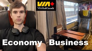 Via Rail Economy and Business Class Compared After Taking Both [upl. by Allebasi]