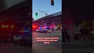 Report of a person struck by the Seattle Monorail on 5th and Denny [upl. by Yasibit]