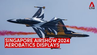 Singapore Airshow flying display Korea Air Forces Black Eagles RSAF Indonesia Air Force team [upl. by Rooney]