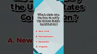 Which State Ratified the US Constitution First UsHistory CultureQuiz TestYourKnowledge [upl. by Yeleak597]