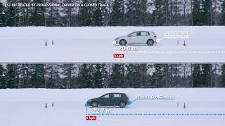 Bridgestone Weather Control A005 vs Michelin CrossClimate   Snow braking  4Legendcom [upl. by Ethel]