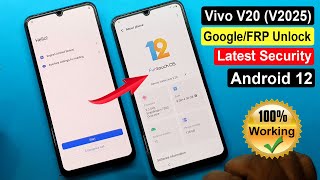 Vivo V20 FRP Bypass Android 12  Vivo V20 V2025 Google Lock Remove Latest Security 2022 [upl. by Elwina110]