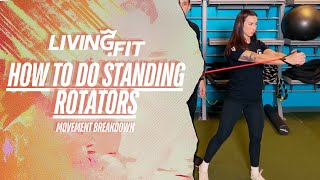 How to Do Resistance Band Standing Rotators  Movement Breakdown [upl. by Curren815]