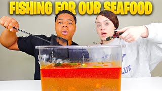 SEAFOOD BOIL FISHING CHALLENGE MUKBANG HIS REVENGE [upl. by Lemraj]