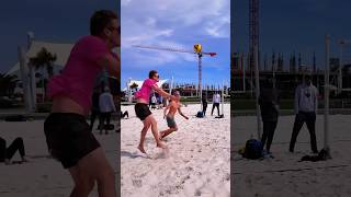 LONG WINDY RALLY😮‍💨💨🌪️volleyball beachvolleyball athlete beach volleyballworld wind rally [upl. by Stu]