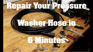 How to Repair a Pressure Washer Hose in 6 Minutes Any brand Gas or Electric [upl. by Trebornhoj]