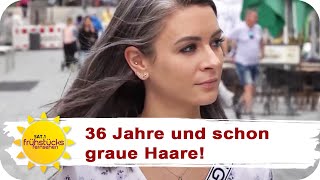 Kein Grund zu färben Graue Haare und stolz drauf  SAT1 Frühstücksfernsehen [upl. by French]